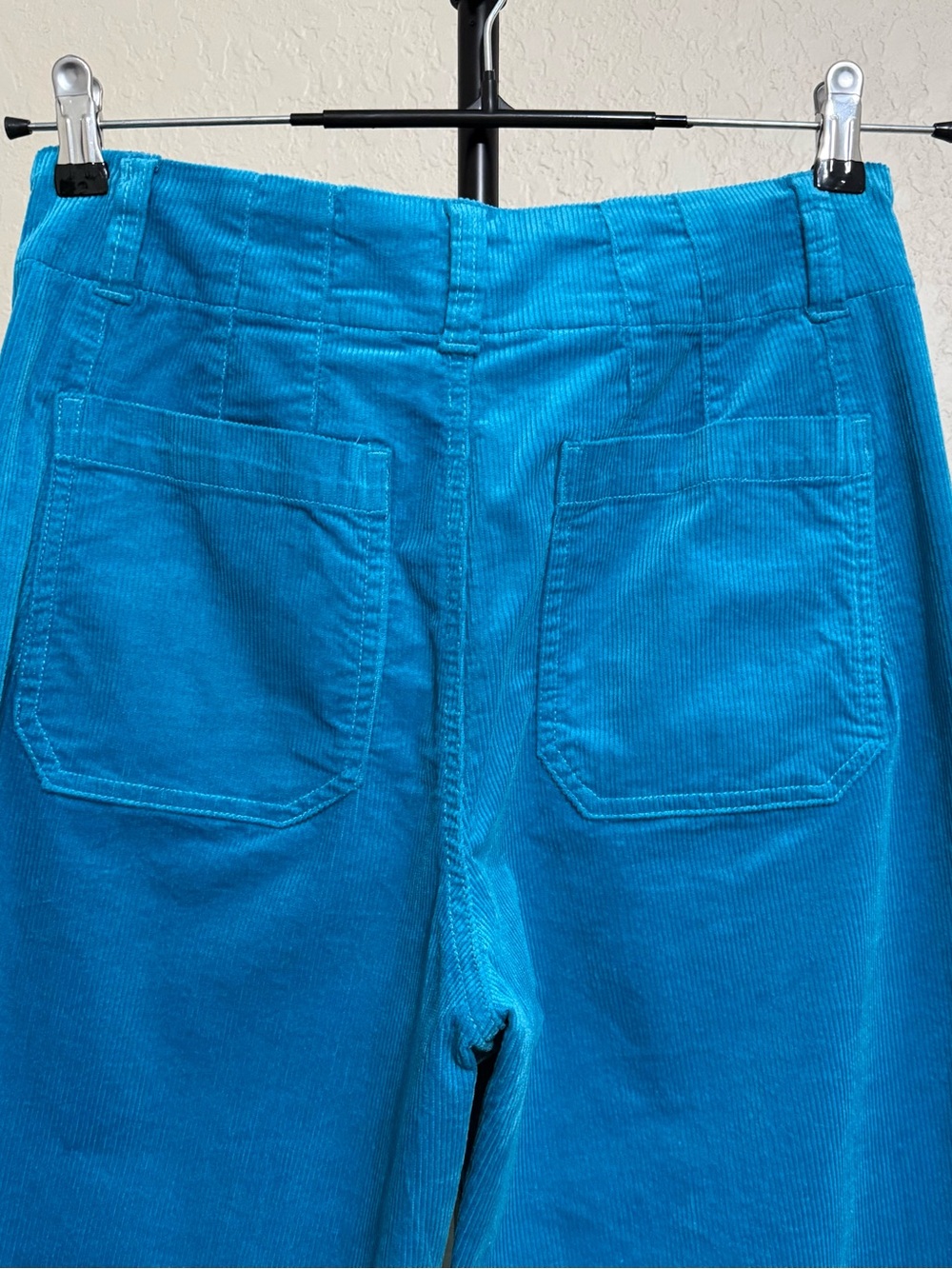 SALE Anthropologie Maeve Colette Cropped Wide Leg Corduroy Pants Turquoise 29 - Picture 7 of 10
